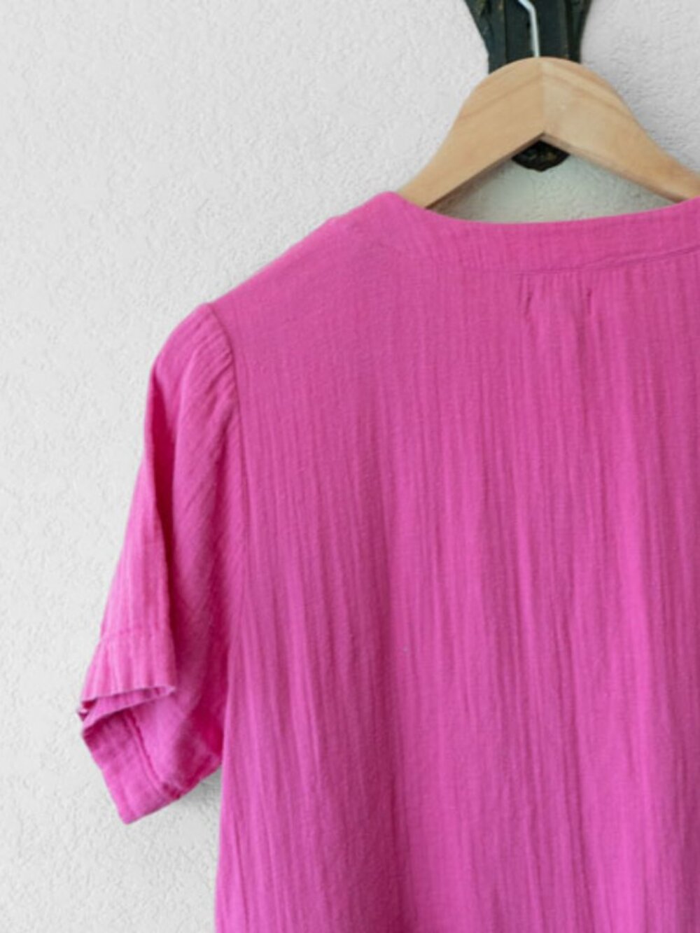 Mud Pie Gauze Tiered Dress Womens S M Pink Cotton V Neck Pockets Cottagecore - Picture 10 of 13